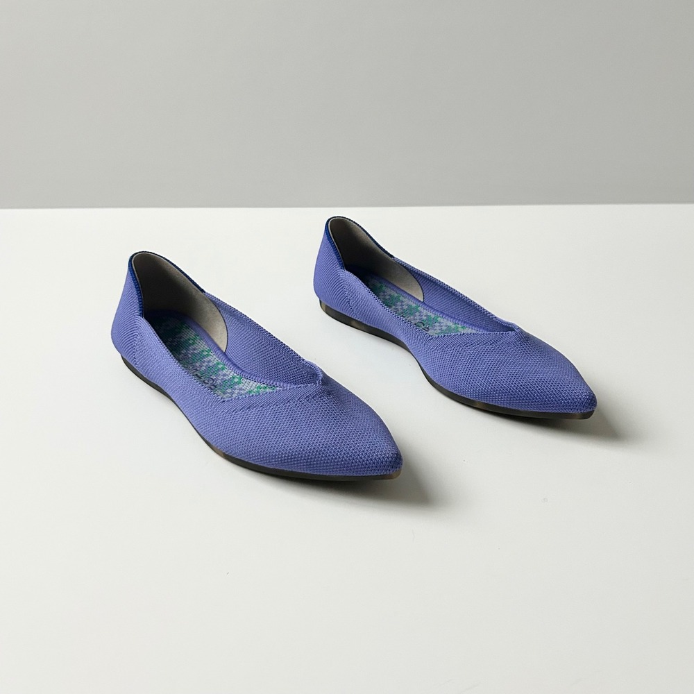 Rothy's The Point Lupine Violet Purple Special Edition Pointed Toe Flats Sz 6.5